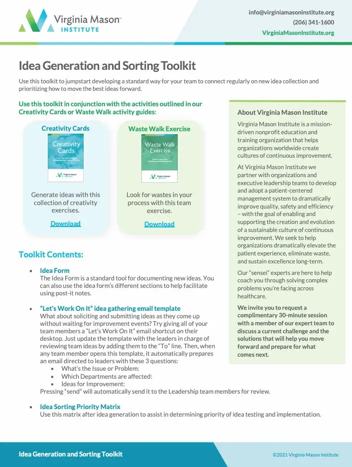 Idea Generation and Sorting Toolkit