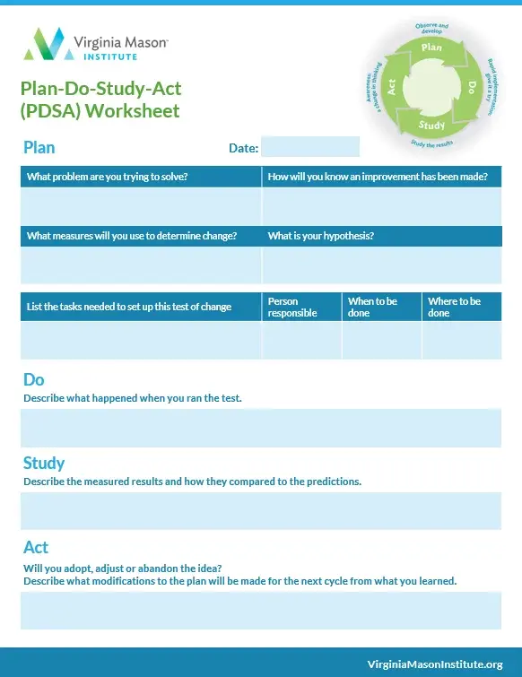 PDSA Worksheet